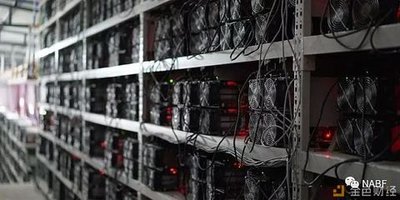 Mining farm filled with Bitcoin miners