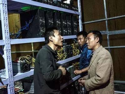 A sprawling mining farm with rows upon rows of mining rigs.